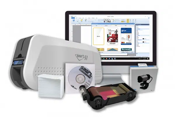 651406B IDP duplex ethernet ID card printer bundle w/ enhanced fine image technology