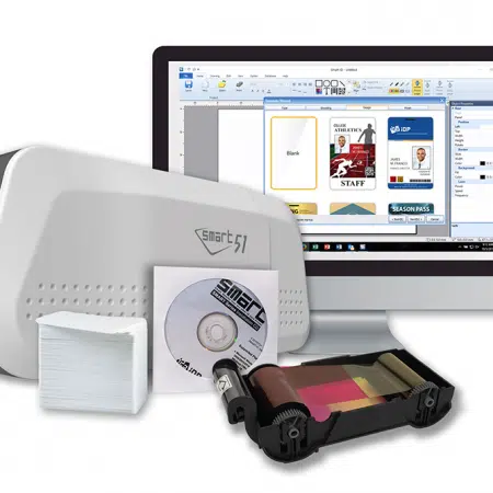 651406K IDP duplex ethernet ID card printer bundle w/ enhanced fine image technology