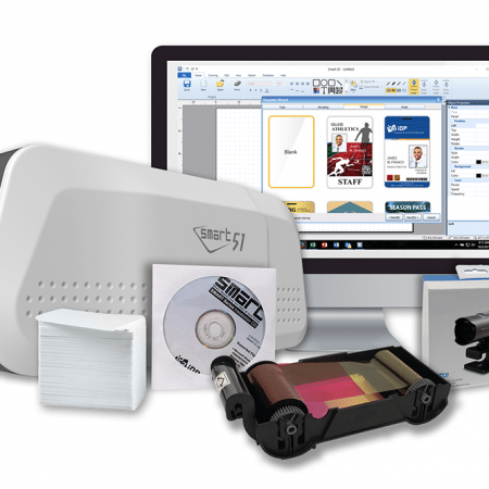 651407B IDP ID card printer bundle w/ enhanced fine image technology and magnetic encoding
