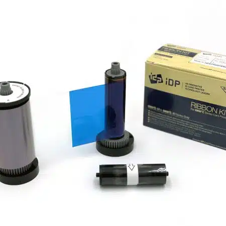 653307 IDP YMCPKO Full-color and Pearlescent panel ribbon with cleaning roller, 200 cards/roll