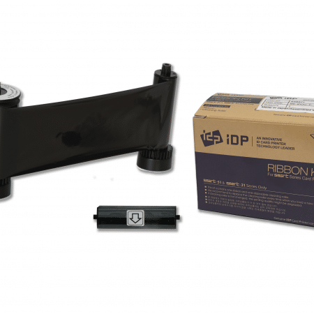 653314 IDP SMART-21 Resin Black ribbon with cleaning roller, 1200 print per ribbon
