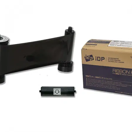 659367 IDP SMART-31 & 51 series K resin black ribbon with cleaning roller and 1200 cards/roll