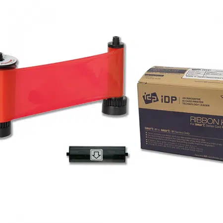 659371 IDP SMART-31 & 51 series R resin red ribbon with the disposable cleaning roller & 1200 cards/roll