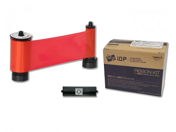 659371 IDP SMART-31 & 51 series R resin red ribbon with the disposable cleaning roller & 1200 cards/roll
