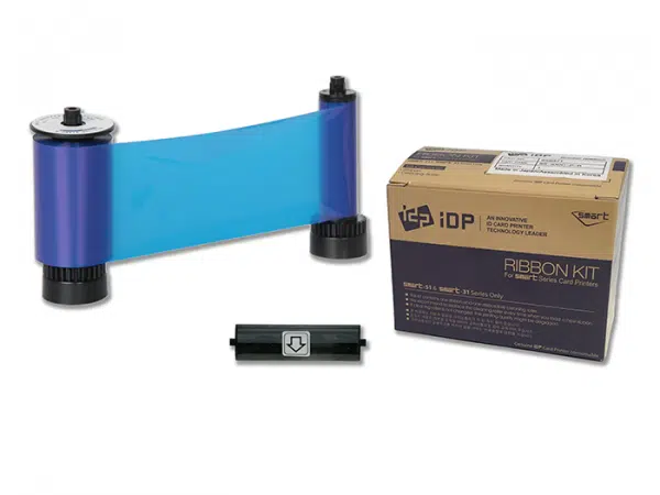 659372 IDP SMART-31 & 51 series B resin blue ribbon with the disposable cleaning roller & 1200 cards/roll