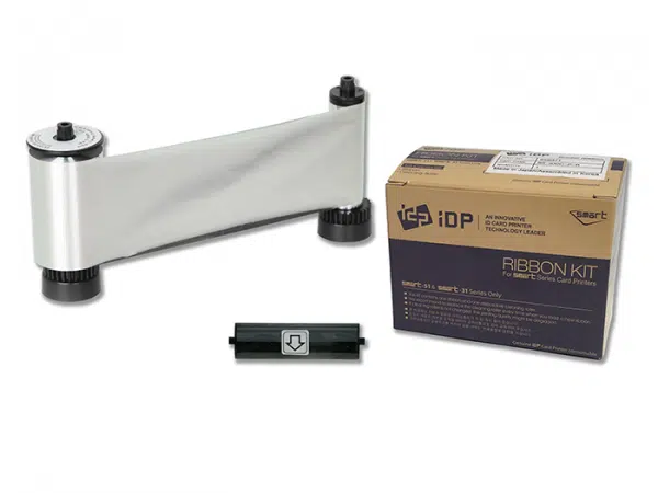 659373 IDP SMART-31 & 51 series MS resin metallic silver ribbon with the disposable cleaning roller & 1200 cards/roll