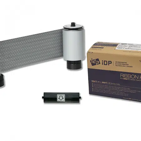 659375 IDP SMART-31 & 51 series SO scratch-off mono ribbon with the disposable cleaning roller & 1200 cards/roll