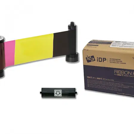 659376 IDP SMART-31 & 51 series YMCKOK full-color, two resin black and overlay panel ribbon with cleaning roller & 200 cards