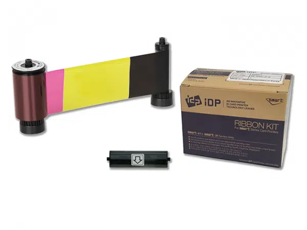 659376 IDP SMART-31 & 51 series YMCKOK full-color, two resin black and overlay panel ribbon with cleaning roller & 200 cards