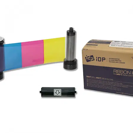 659378 IDP SMART-31 & 51 series YMCKOK half color, resin black, overlay panel ribbon with cleaning roller & 350 cards/roll