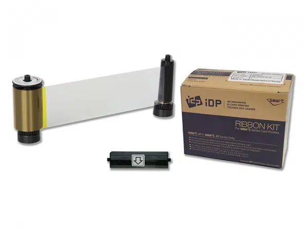 659380 IDP SMART-31 & 51 series YMCFKO full-color and UV panel ribbon with cleaning roller & 200 cards/roll