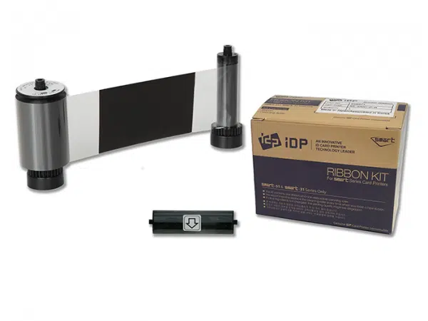 659385 IDP SMART-31 & 51 series KO dye-sub black and overlay ribbon with cleaning roller and 600 cards/roll
