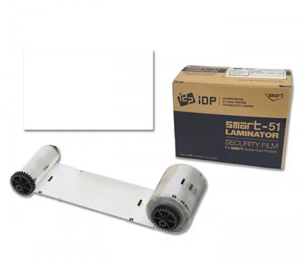 659390 IDP SMART-51L series clear patch type laminate film w/ 1mil (25mic), and standard 250 cards/roll