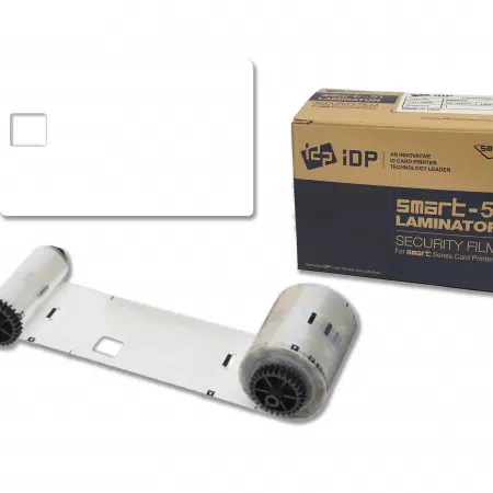 659398 IDP SMART-51L clear patch type laminate film w/ 1mil (25mic), smart cut and 250 cards/roll
