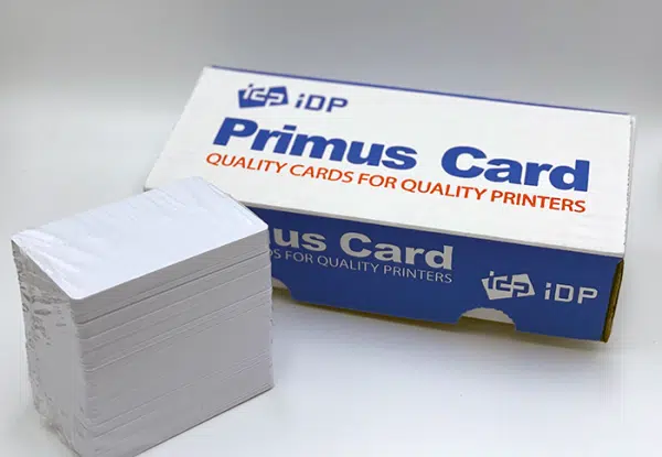 900002 IDP Primus 80/20 Composite, CR80.30 Graphic Quality Primus PVC/PET Cards, 500 Cards