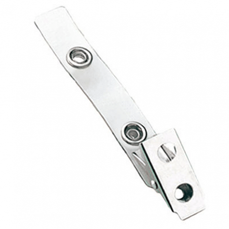 900634-C IDP Badge Reel, Vinyl Strap Clip w/ Nickel Plated Steel 2-Hold Clip, Clear. 100 Pack