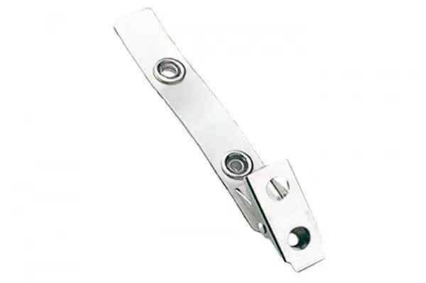 900634-C IDP Badge Reel, Vinyl Strap Clip w/ Nickel Plated Steel 2-Hold Clip, Clear. 100 Pack