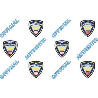 IDP SHOLOPATCHQ63 Hologram patch type laminate film, 1mil(25mic) "Official Police", 250 images/roll (Special Order, Contact us for Lead Time)