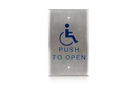 BEA Sensors 10PBO241 "Push Plate,S/S 2"""" x 4"""" Oblong TEXT & LOGO"