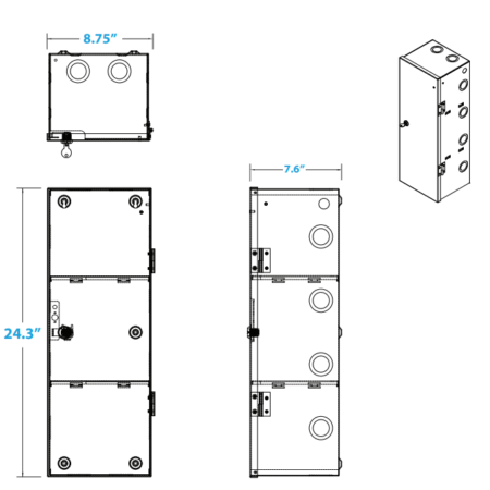 LifeSafetyPower EX-S4-BOXED Expansion Side Enclosure