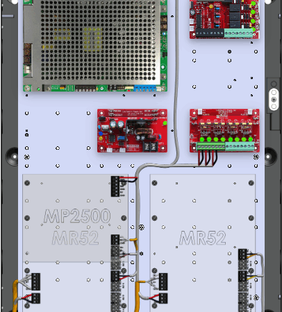 LifeSafetyPower FPG100-B100C4PD8PE2M/T4-B Mercury ProWire Power Systems 100W Dual Voltage, Universal 4 Relay Lock Outputs 8 Auxiliary Outputs