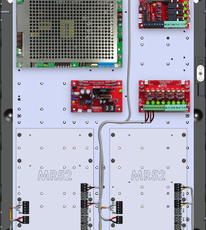 LifeSafetyPower FPG100-B100C4PD8PE2M/T4-C Mercury ProWire Power Systems 100W Dual Voltage, Universal 4 Relay Lock Outputs 8 Auxiliary Outputs