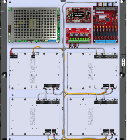 LifeSafetyPower FPG100-B100D8M8NL4E4M/T8-A Mercury ProWire Power Systems 100W Dual Voltage, Universal 8 Managed Lock Outputs 8 Auxiliary Outputs