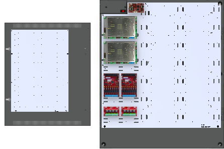 LifeSafetyPower FPG100/100-2D82M8NL4E8M1 Mercury Unified Power Systems 200W Dual Voltage, Universal 16 Managed Lock Outputs 16 Auxiliary Outputs