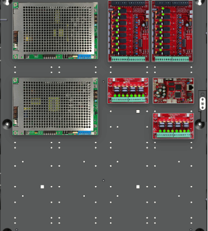 LifeSafetyPower FPG100/200-2C82D8NL4E4 Standard Power Systems 300W Dual Voltage, Universal 16 Relay Lock Outputs 16 Auxiliary Outputs