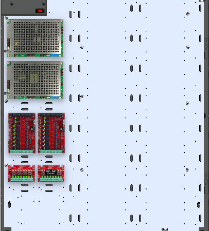 LifeSafetyPower FPG100/200-2C8P3D8PE8M2 Mercury Unified Power Systems 300W Dual Voltage, Universal 16 Relay Lock Outputs 24 Auxiliary Outputs