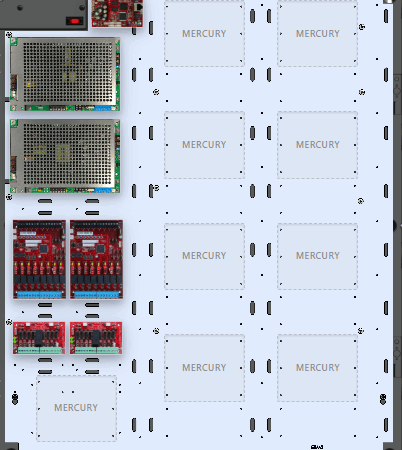 LifeSafetyPower FPG100/200-2F8P2M8PNL4E8M2 Mercury Unified Power Systems 300W Dual Voltage, Universal 16 Managed Lock Outputs