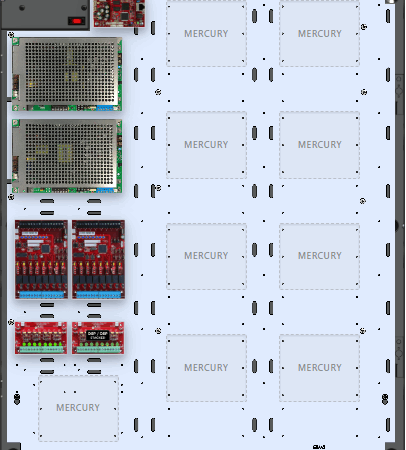 LifeSafetyPower FPG100/200-3D8P2M8PNL4E8M2 Mercury Unified Power Systems 300W Dual Voltage, Universal 16 Managed Lock Outputs 24 Auxiliary Outputs