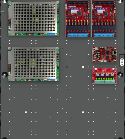 LifeSafetyPower FPG100/200-D82M8NL4E4 Mercury Unified Power Systems 300W Dual Voltage, Universal 16 Managed Lock Outputs 8 Auxiliary Outputs