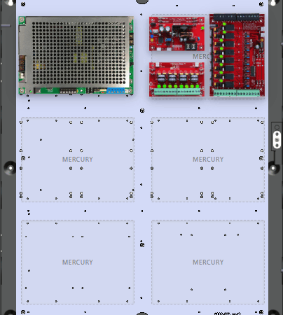 LifeSafetyPower FPG200-B100C8D8E4M Mercury Unified Power Systems 200W Dual Voltage, Universal 8 Relay Lock Outputs 8 Auxiliary Outputs