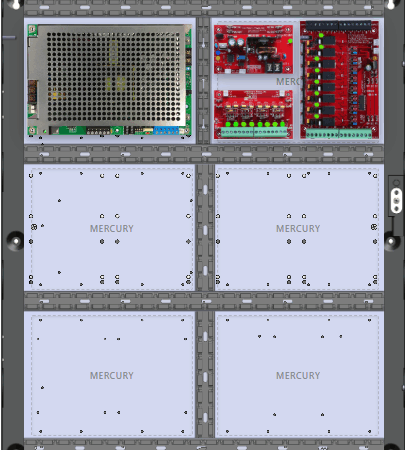 LifeSafetyPower FPG200-B100C8D8PE4M/P Mercury Unified Power Systems 200W Dual Voltage, Universal 8 Relay Lock Outputs 8 Auxiliary Outputs