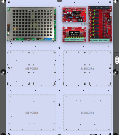 LifeSafetyPower FPG200-B100C8P2D8PE4M Mercury Unified Power Systems 200W Dual Voltage, Universal 8 Relay Lock Outputs 16 Auxiliary Outputs