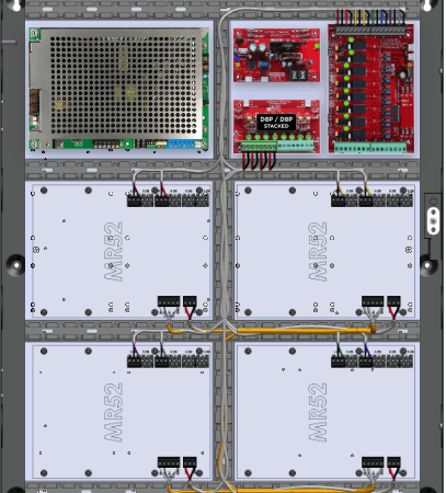 LifeSafetyPower FPG200-B100C8P2D8PE4M/P8-C Mercury ProWire Power Systems 200W Dual Voltage, Universal 8 Relay Lock Outputs 16 Auxiliary Outputs