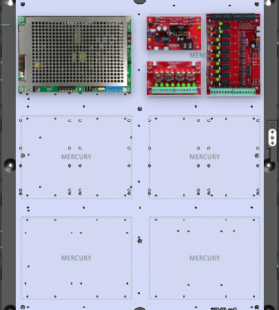 LifeSafetyPower FPG200-B100C8PD8PE4M Mercury Unified Power Systems 200W Dual Voltage, Universal 8 Relay Lock Outputs 8 Auxiliary Outputs