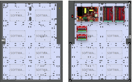 LifeSafetyPower FPO150-2C82D8E6S1 Software House Unified Power Systems 150W Single Voltage, 120 VAC 16 Relay Lock Outputs 16 Auxiliary Outputs