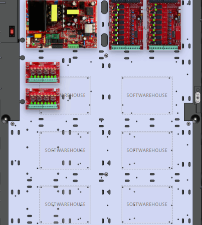LifeSafetyPower FPO150-2C8P2D8PE6S Software House Unified Power Systems 150W Single Voltage, 120 VAC 16 Relay Lock Outputs 16 Auxiliary Outputs
