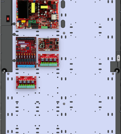 LifeSafetyPower FPO150-2D8M8NL4E6V/P8-A HID ProWire Power Systems 150W Single Voltage, 120 VAC 8 Managed Lock Outputs 16 Auxiliary Outputs