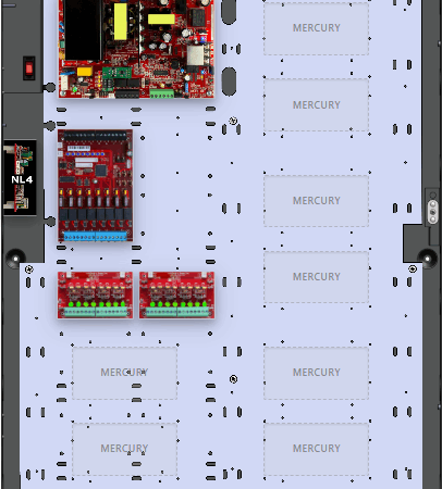 LifeSafetyPower FPO150-2D8PM8NL4E6M Mercury Unified Power Systems 150W Single Voltage, 120 VAC 8 Managed Lock Outputs 16 Auxiliary Outputs