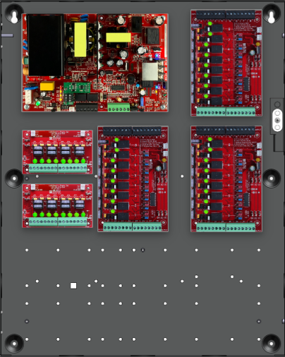LifeSafetyPower FPO150-3C82D8E2 Standard Power Systems 150W Single Voltage, 120 VAC 24 Relay Lock Outputs 16 Auxiliary Outputs