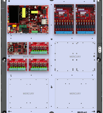 LifeSafetyPower FPO150-3D8P2M8NL4E4M Mercury Unified Power Systems 150W Single Voltage, 120 VAC 16 Managed Lock Outputs 24 Auxiliary Outputs