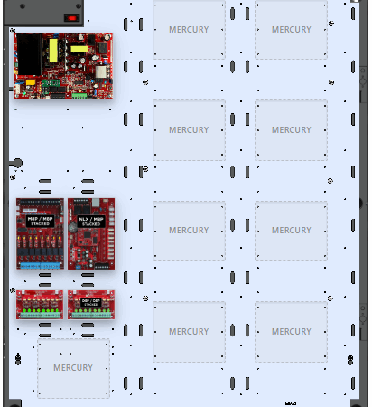 LifeSafetyPower FPO150-3D8P3M8PNLXE8M2 Mercury Unified Power Systems 150W Single Voltage, 120 VAC 24 Managed Lock Outputs 24 Auxiliary Outputs