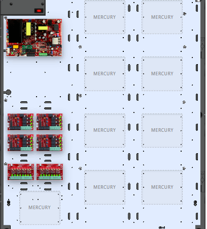 LifeSafetyPower FPO150-4C4P2D8PE8M2 Mercury Unified Power Systems 150W Single Voltage, 120 VAC 16 Relay Lock Outputs 16 Auxiliary Outputs