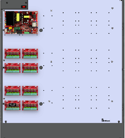 LifeSafetyPower FPO150-9D8PE8L Standard Power Systems 150W Single Voltage, 120 VAC 72 Auxiliary Outputs