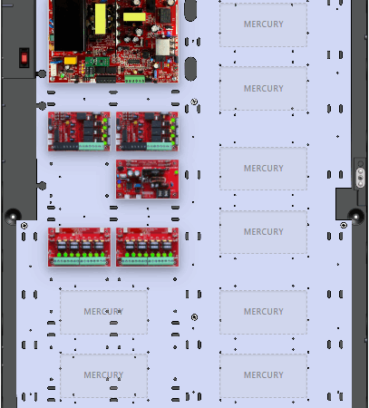 LifeSafetyPower FPO150-B1002C42D8E6M Mercury Unified Power Systems 150W Dual Voltage, 120 VAC 8 Relay Lock Outputs 16 Auxiliary Outputs