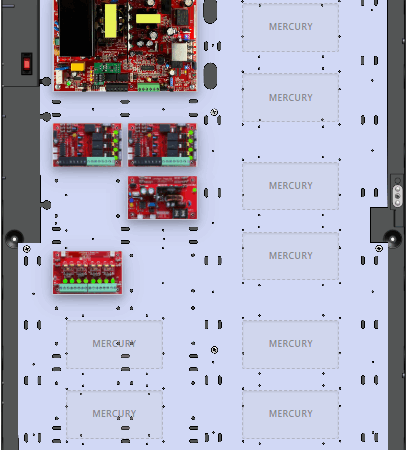 LifeSafetyPower FPO150-B1002C4D8PE6M Mercury Unified Power Systems 150W Dual Voltage, 120 VAC 8 Relay Lock Outputs 8 Auxiliary Outputs