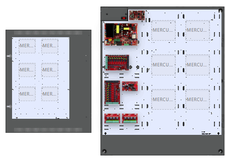 LifeSafetyPower FPO150-B1002C82D8NL4E8M1 Mercury Unified Power Systems 150W Dual Voltage, 120 VAC 16 Relay Lock Outputs 16 Auxiliary Outputs